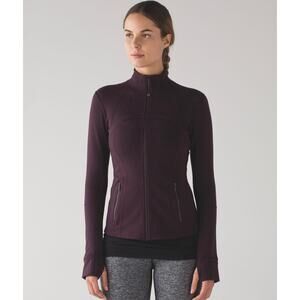 Lululemon Women’s Define Jacket Black Cherry Size 10 Purple Long Sleeve Full Zip